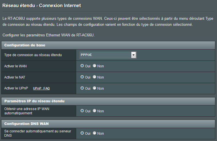 ASUS réseau étendu
