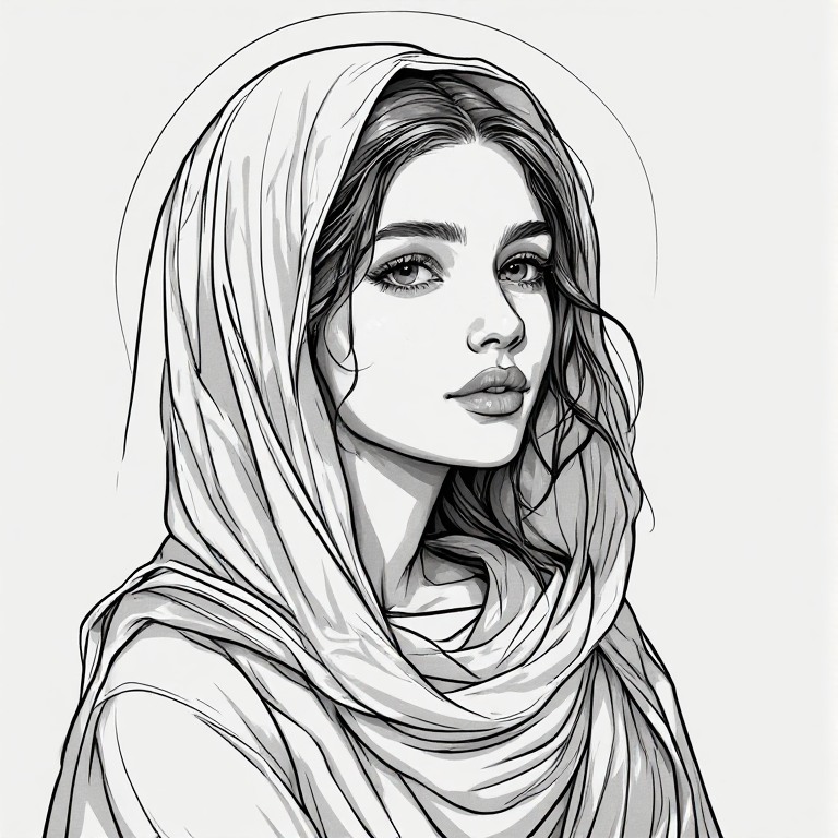 Madonna-l-Line-drawing-natural-(41)