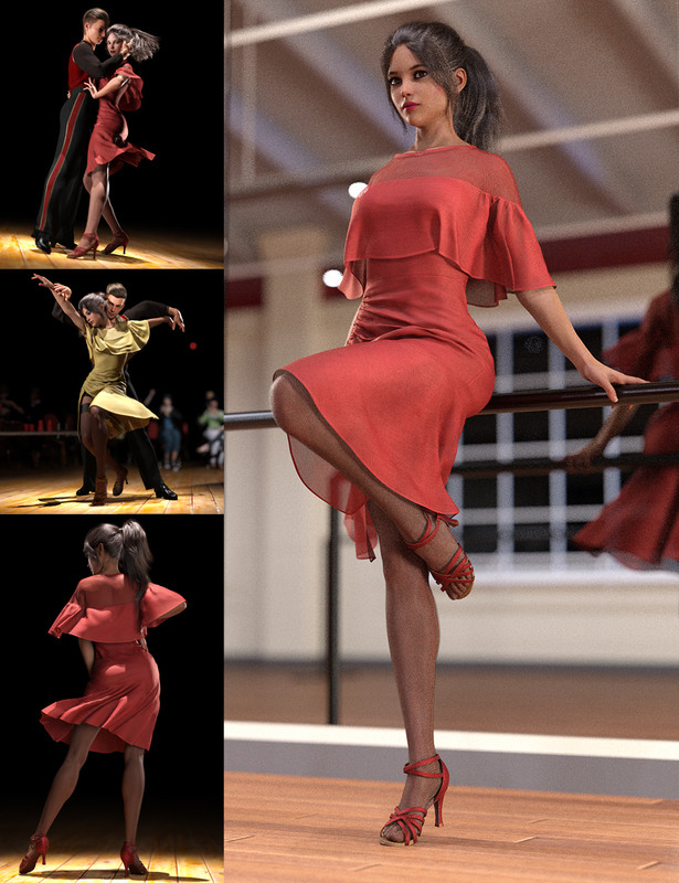 dForce Dancer Dress and Poses For Genesis 8