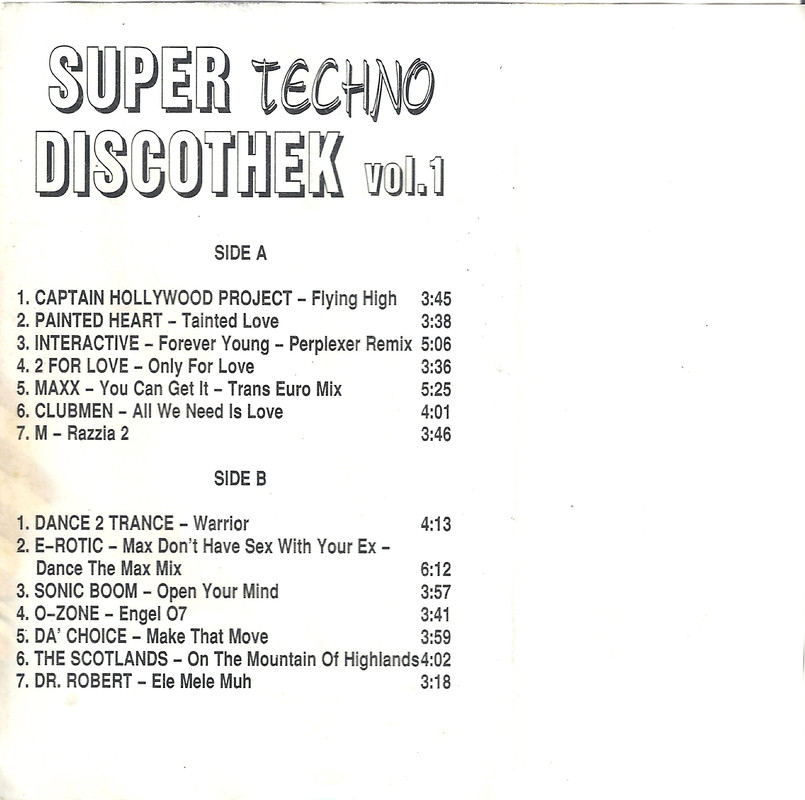 22/01/2023 - Various – Super Techno Discothek Vol. 1 1995 Cover-back