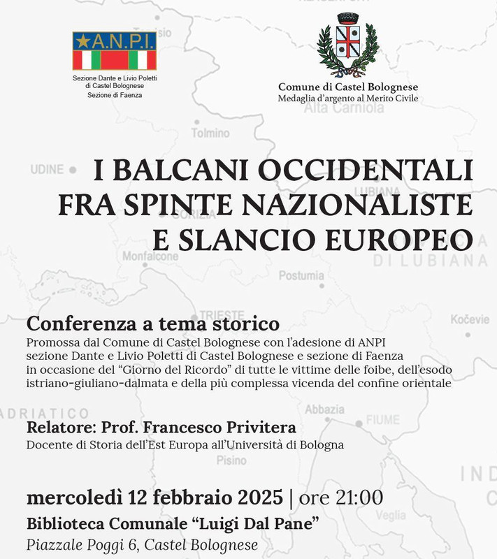Mercoledì 12 febbraio si celebra il Giorno del Ricordo con la conferenza “I Balcani occidentali fra spinte nazionaliste e slancio europeo”