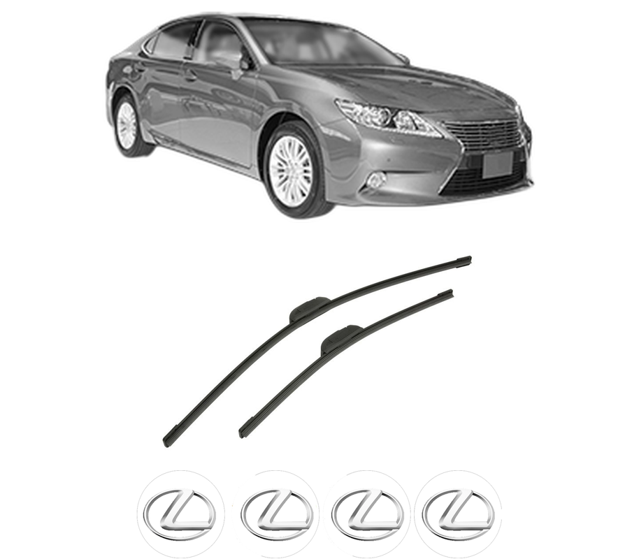 Set stergatoare auto LEXUS ES (_V6_) din 2012-2018, pentru parbriz auto, 2 bucati, Bosch Aerotwin Retrofit, din cauciuc siliconat rezistent, 4 Stickere Auto LEXUS