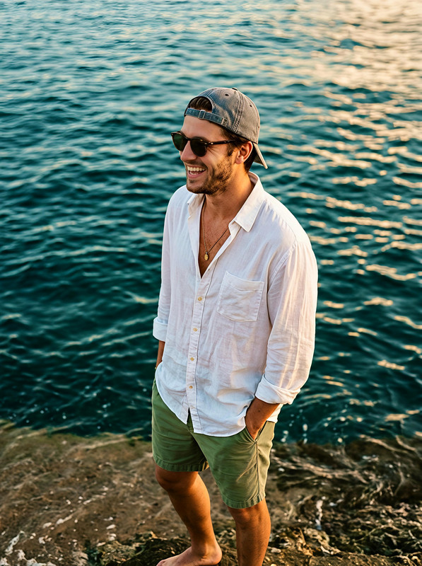 Golden Hour Ocean Smile