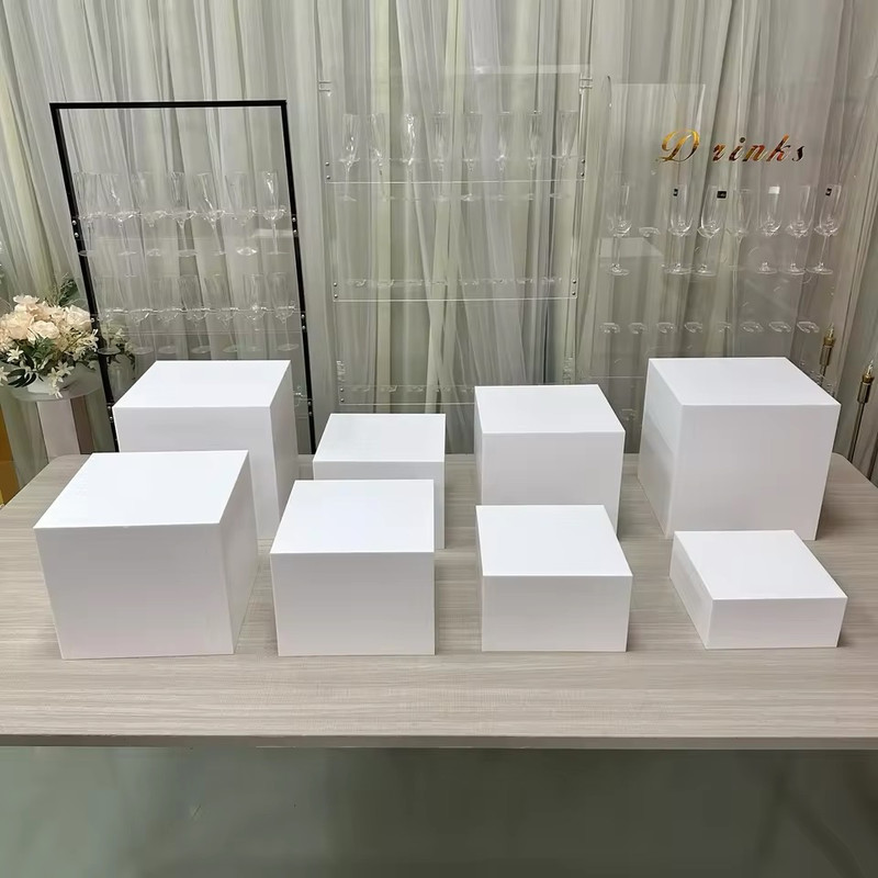 8pcs White Acrylic Risers
