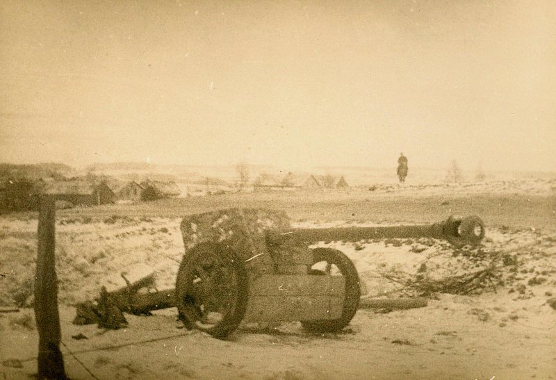 Немецкое 75-мм орудие в районе Шензее.