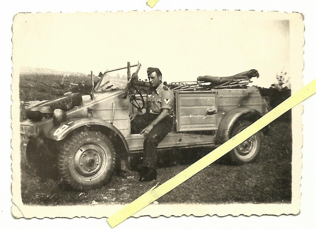 Luftwaffe VW Kübelwagen mit Div.Abzeichen - Ungarn 1944 !