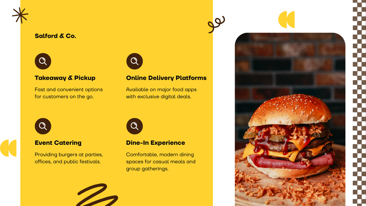 Yellow Modern Burger Product Presentation