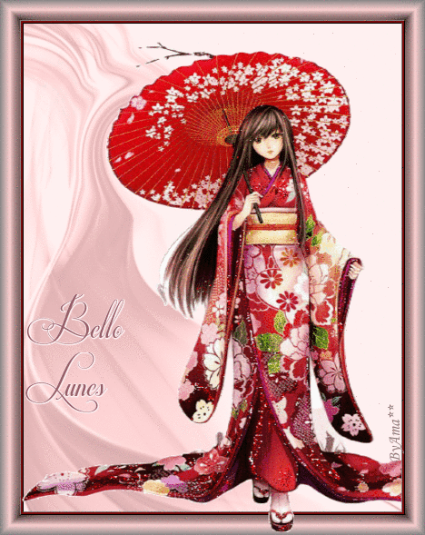 Con Kimono y Sombrilla Lunes