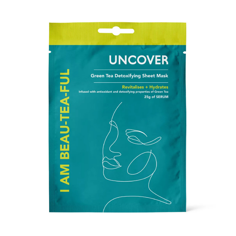 Uncover Green Tea Detoxifying Sheet Mask 25G 1`S