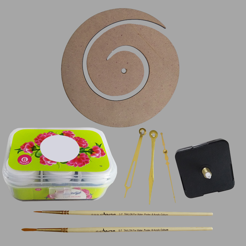 Gond art on Moon Clock DIY Kit