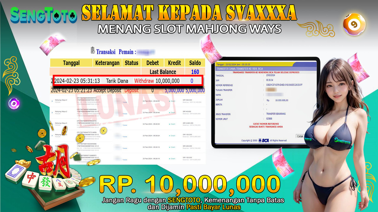 BUKTI PEMBAYARAN SLOT MAHJONG WAYS