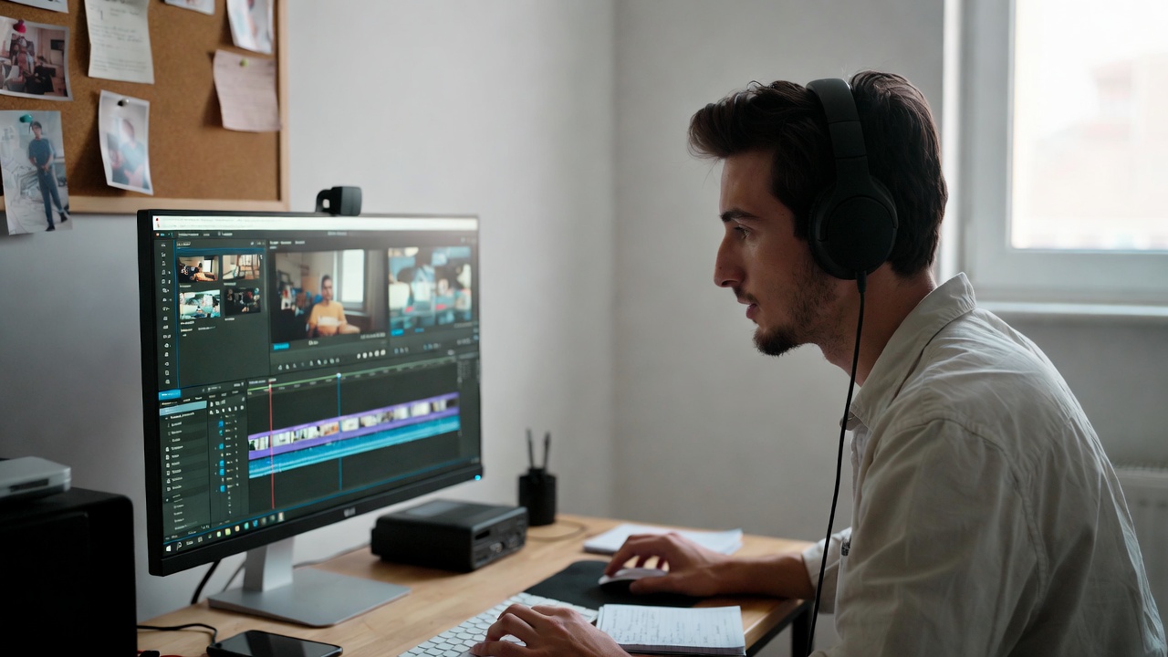 Content creator planning and editing digital media for monetized online platforms