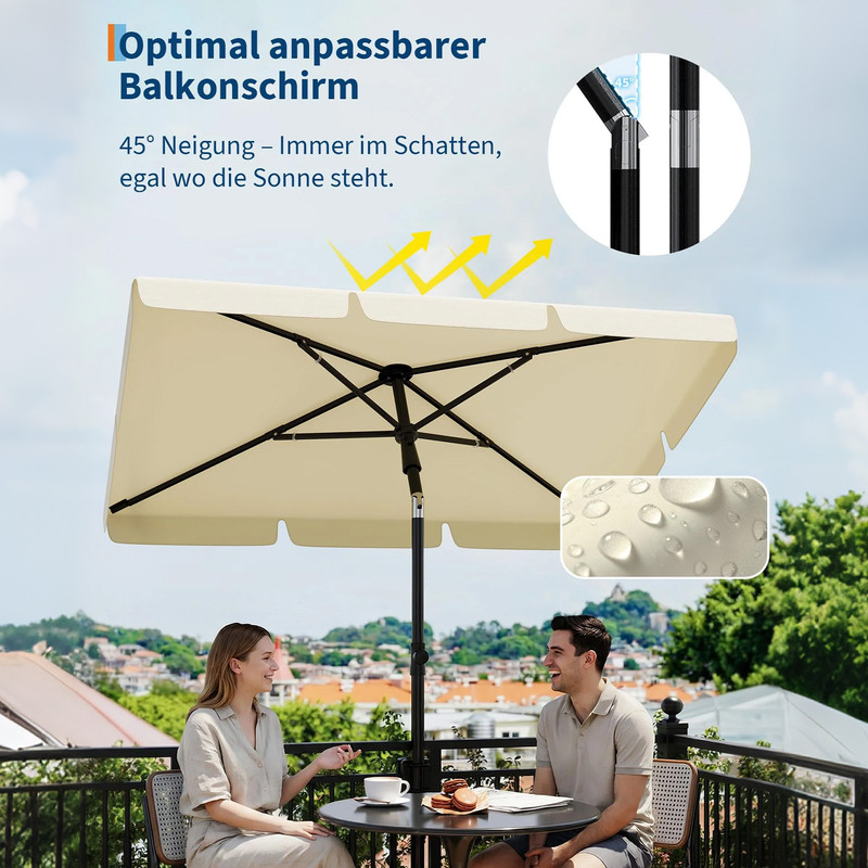 Sonnenschirm mit UV50+ Schutz