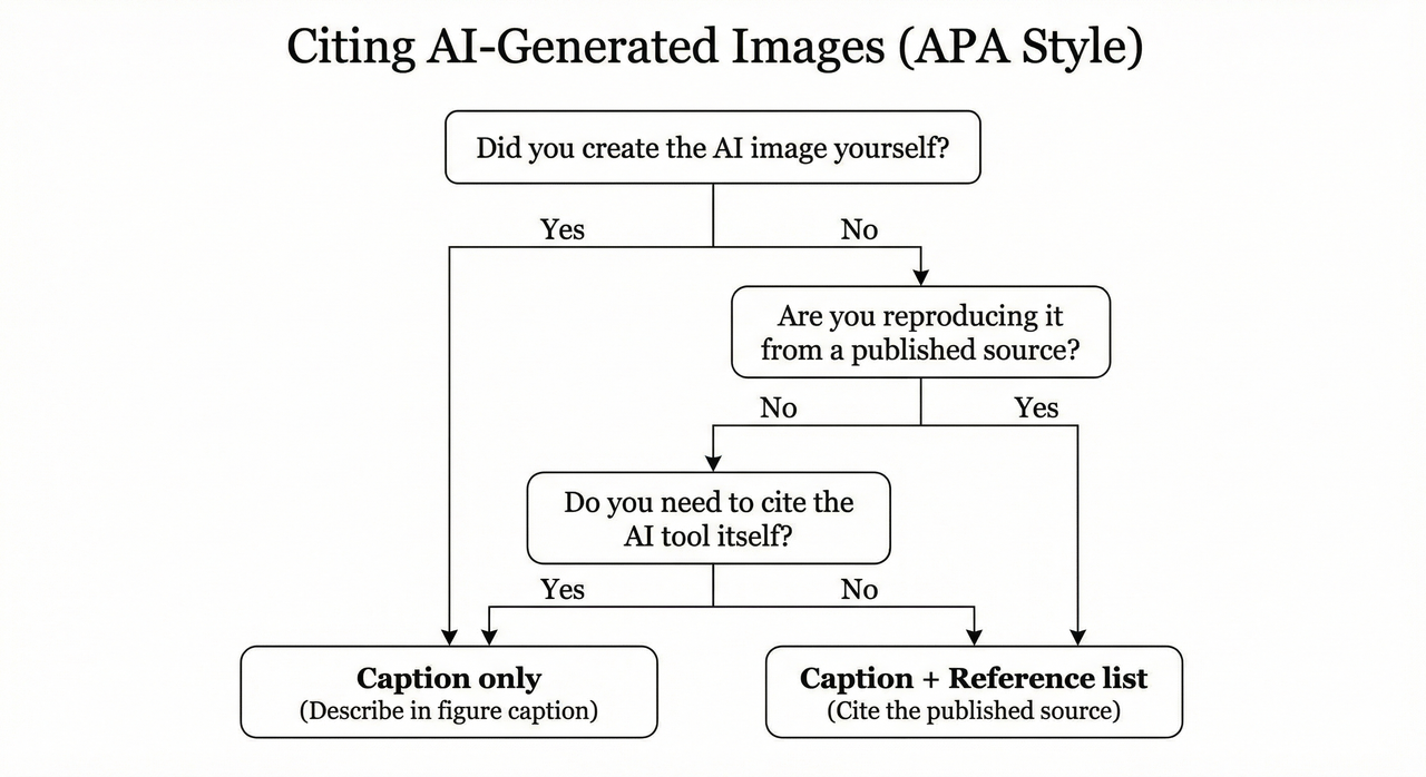 Decision tree infographic reinforcing citation rules