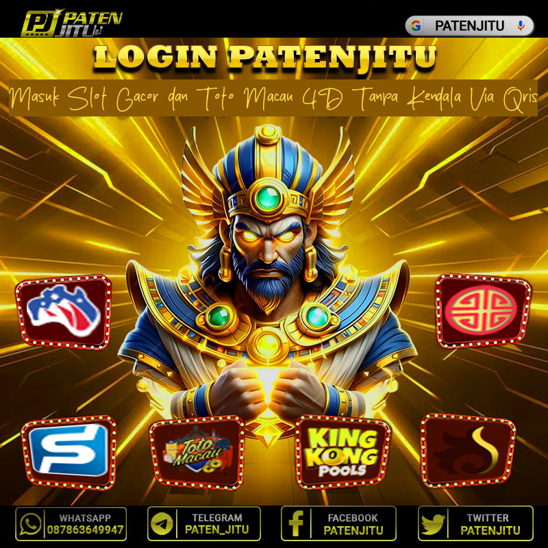 Login Patenjitu: Masuk Slot Gacor dan Toto Macau 4D Tanpa Kendala Via Qris