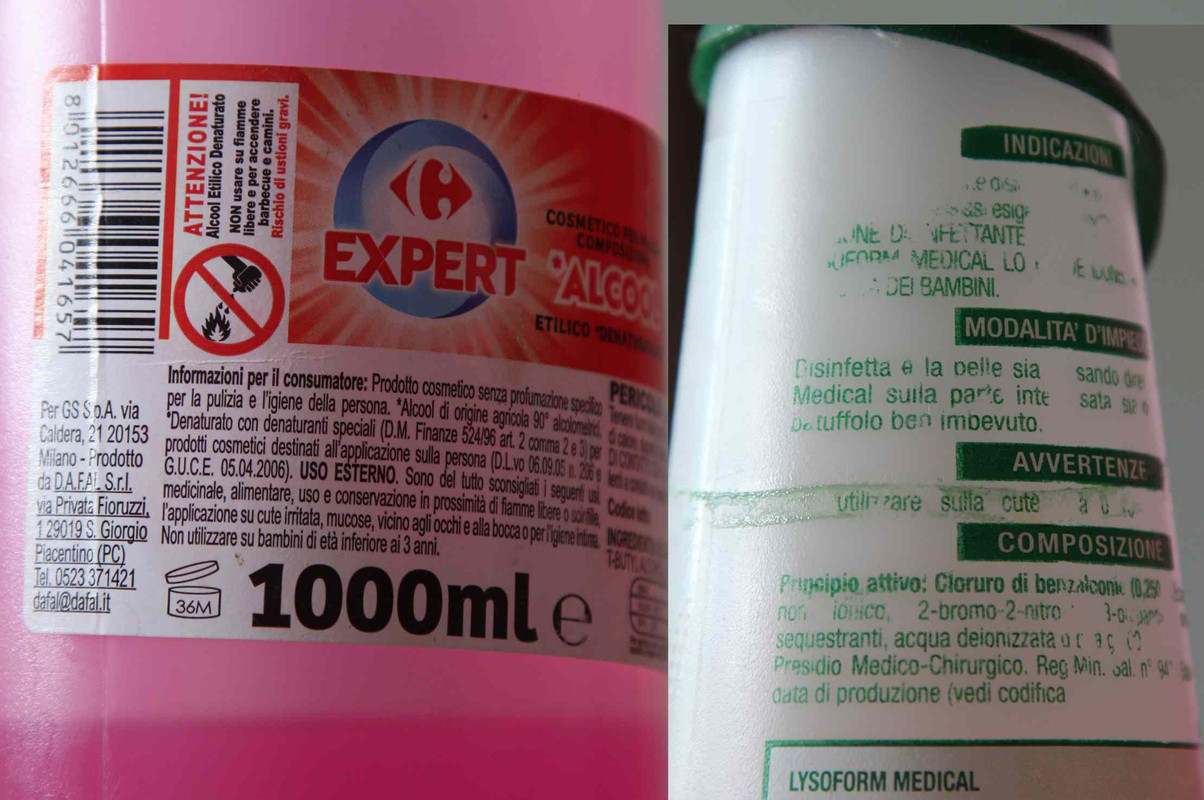 _non disinfetta e disinfetta