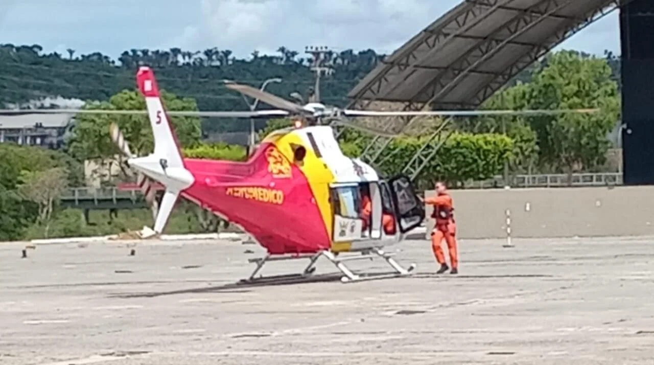 Ação rápida do Samu com apoio aéreo salva vida de idosa em São Miguel dos Campos