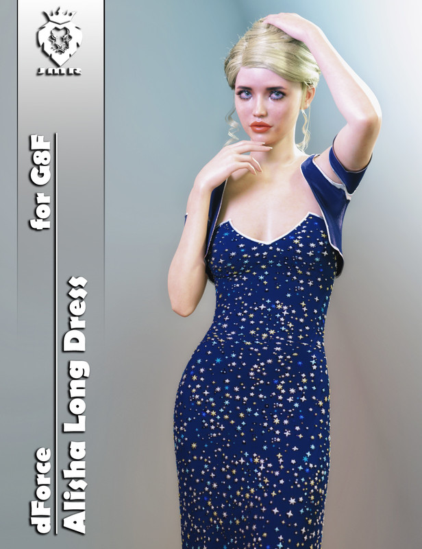 JMR dForce Alisha Long Dress for G8F JMR dForce Alisha Long Dress for G8F