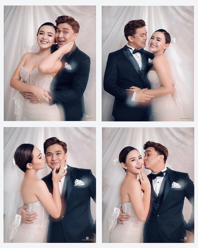 Foto kolase bak prewedding Amanda dan Billy