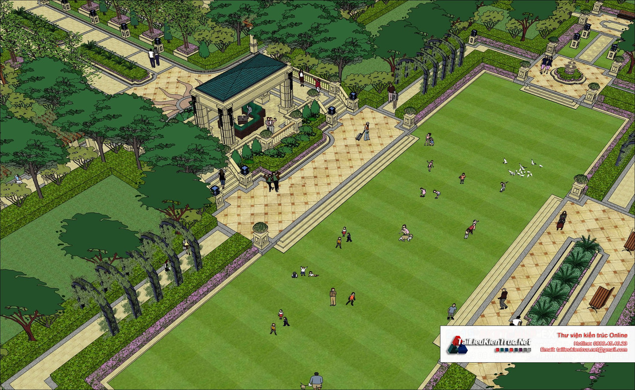 9-model-phoi-canh-3d-file-sketchup-biet-thu-lau-dai-phap-co68 (2