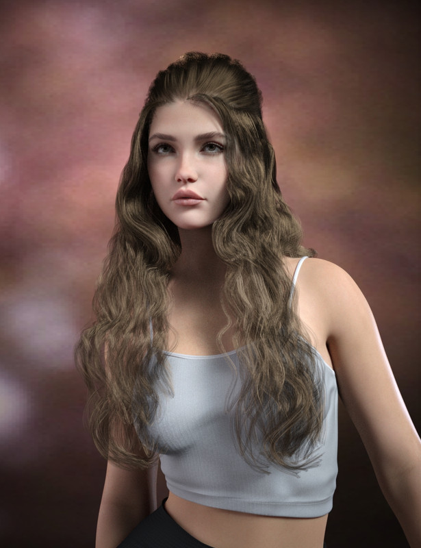 Anne dForce Long Hair for Genesis 9