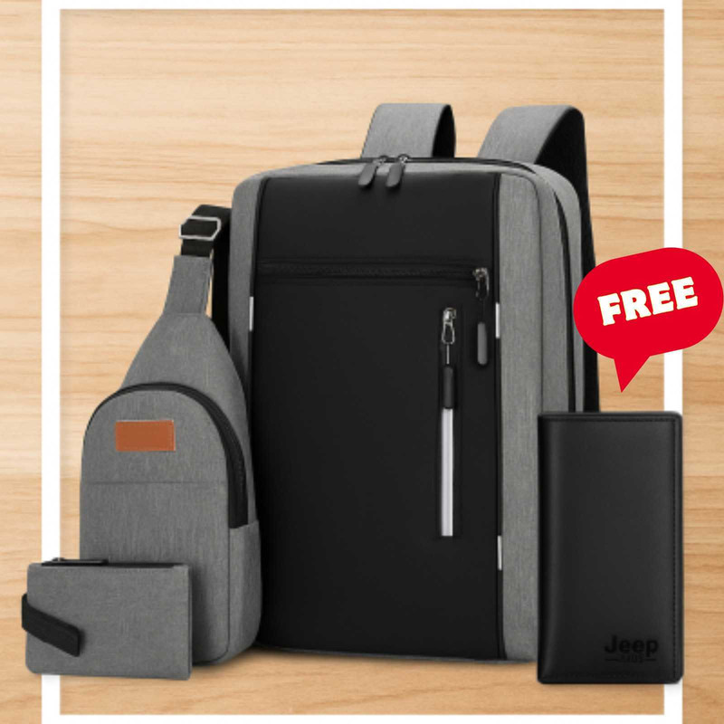 Premium Travel Bag Set 3.1 + FREE Jeep Wallet! 4 pis combo