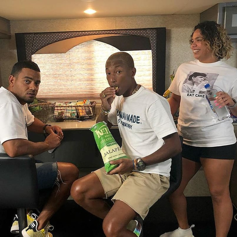 Pharrell With Johnny Cake