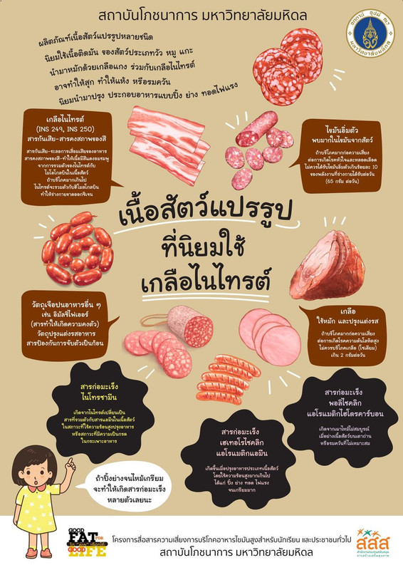 ผลิตภัณฑ์เนื้อสัตว์เเปรรูปชนิดไหนที่นิยมใช้เกลือไนไทรต์
