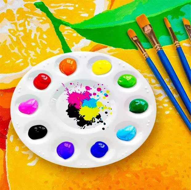 Paleta para mezclar pinturas herramienta para artes y manualidades