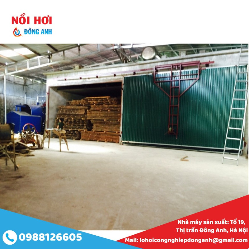 hầm sấy gỗ 30m3