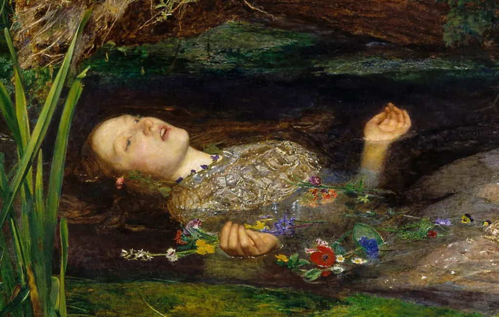 john everett millais ophelia detalle