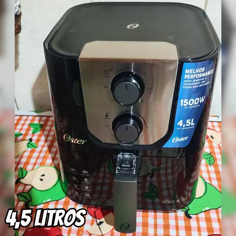 Oster Ofrt510 fritadeira sem óleo black perform 4,5l cor preta