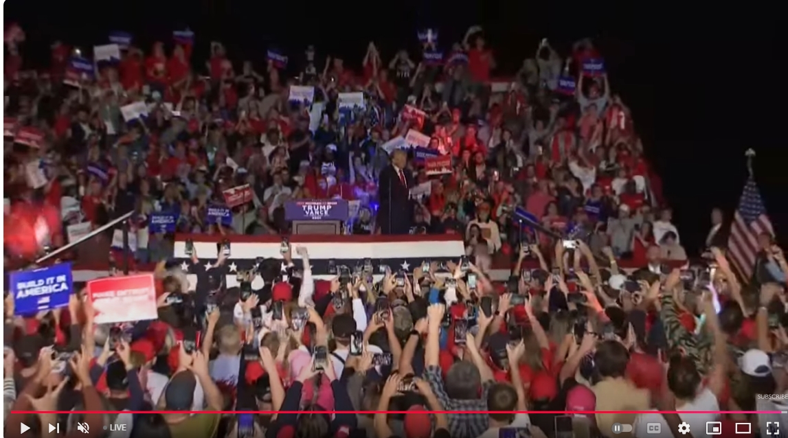 LIVE PRESIDENT TRUMP HOLDS A RALLY IN DETROIT, MI 10/18/24, 7pE