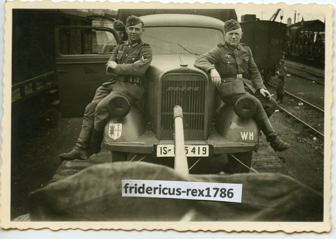 !!! Frankreich Granville März 41 Bahntransport LKW Blitz mit Kennung Wappen