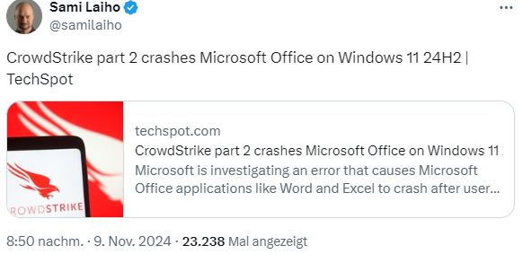 CrowdStrike Office-Crash?