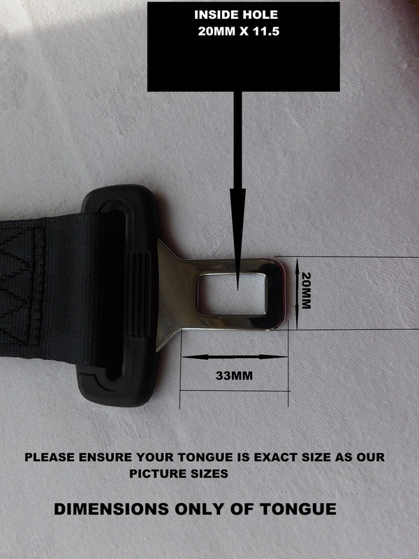Universal 44 cm Long Wire Rope Seat Belt Buckle End FREE NEXT DAY DELIVERY