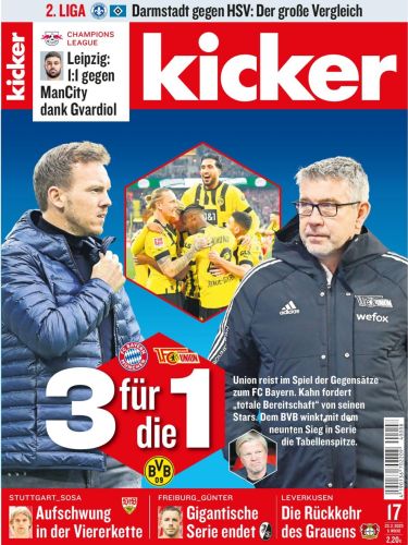 Cover: Kicker Sportmagazin No 17 vom 23  Februar 2023