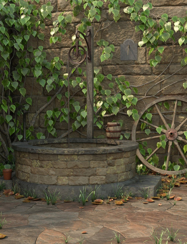 Rustic Well Vignette