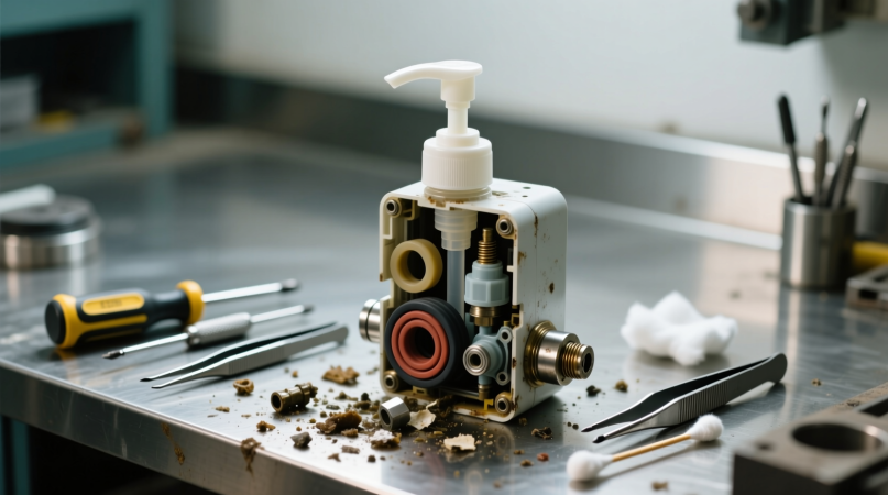 Чистка и ремонт дозатора для лосьонов