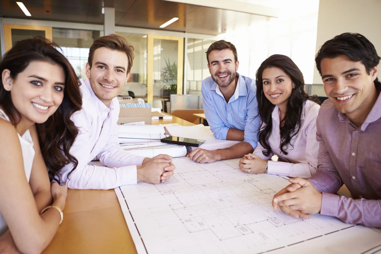 Team collaborating at work