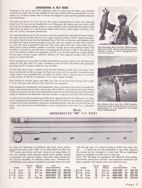 Catalog - 1963 page 7 (Choosing a Fly Rod & 99)