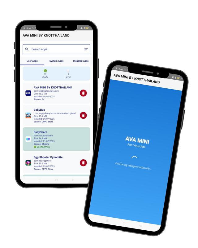 AVA MINI App Mockup