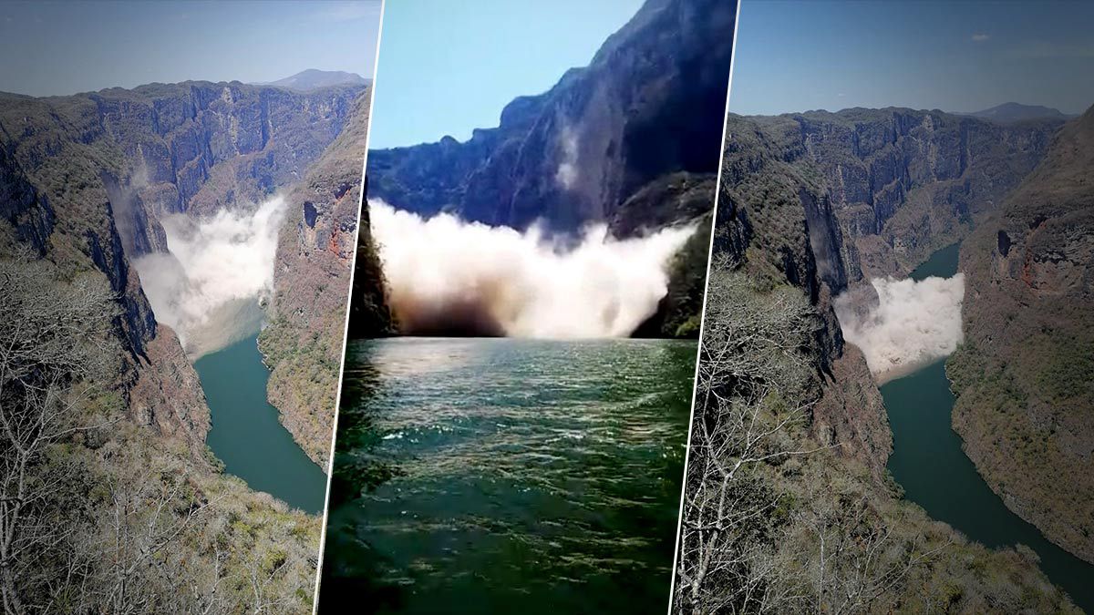 Messico: Valanga di rocce si stacca dal Canyon del Sumidero in Chiapas poco dopo un terremoto (VIDEO)