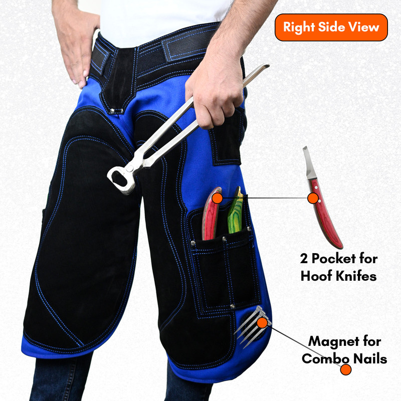 Farrier Apron right side view hoof knife pocket