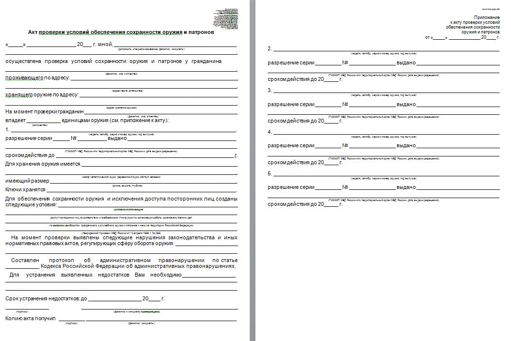 акт осмотра