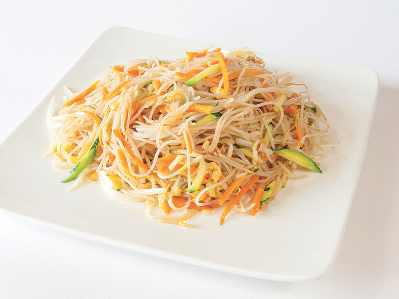 spaghetti di riso con verdure