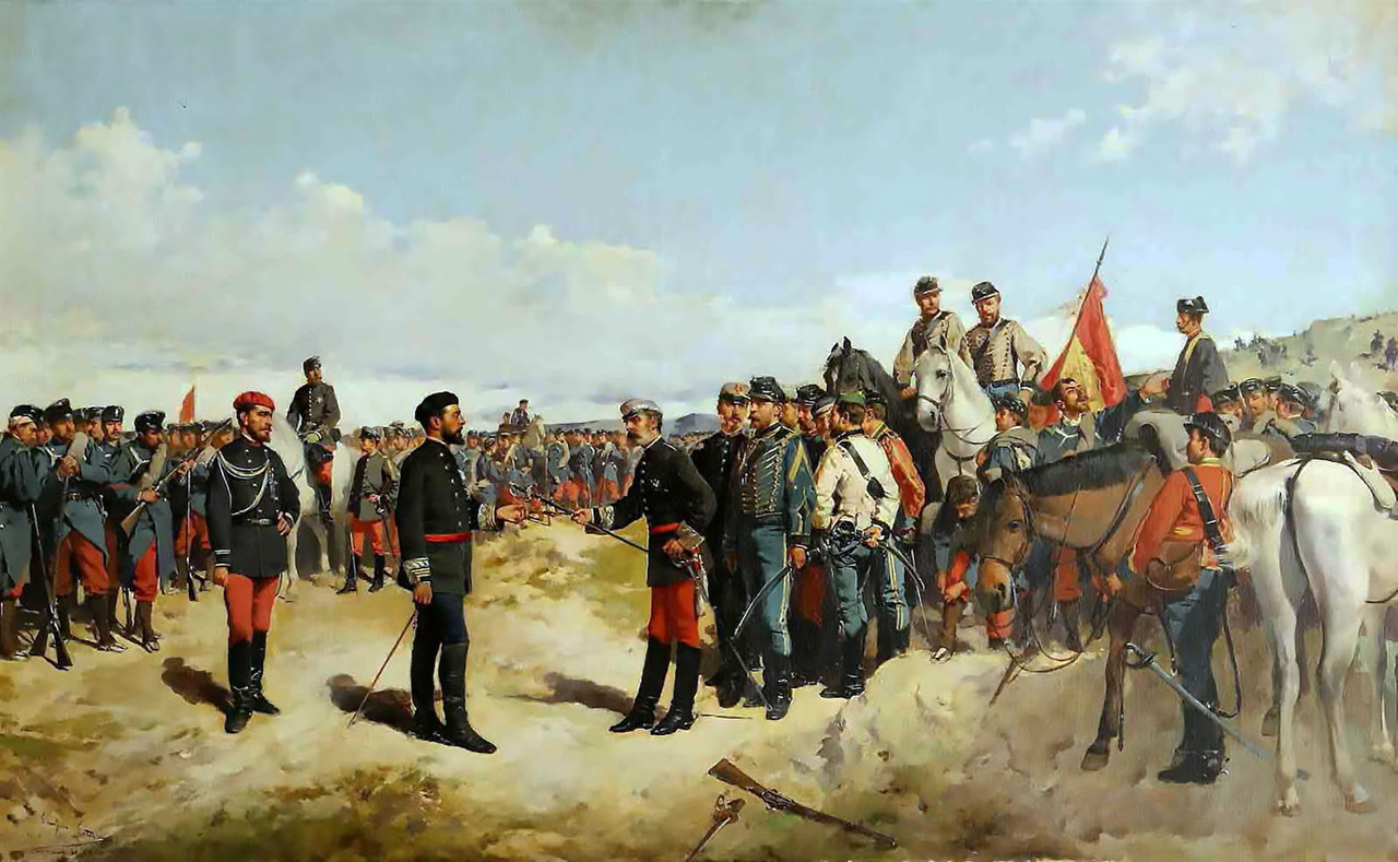 Carlista, III Carlos Calderón en Montejurra, por Enrique Estevan y Vicente, 1880