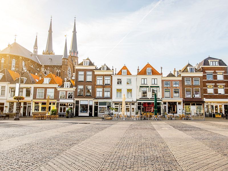 View on cityscape in the Netherlands