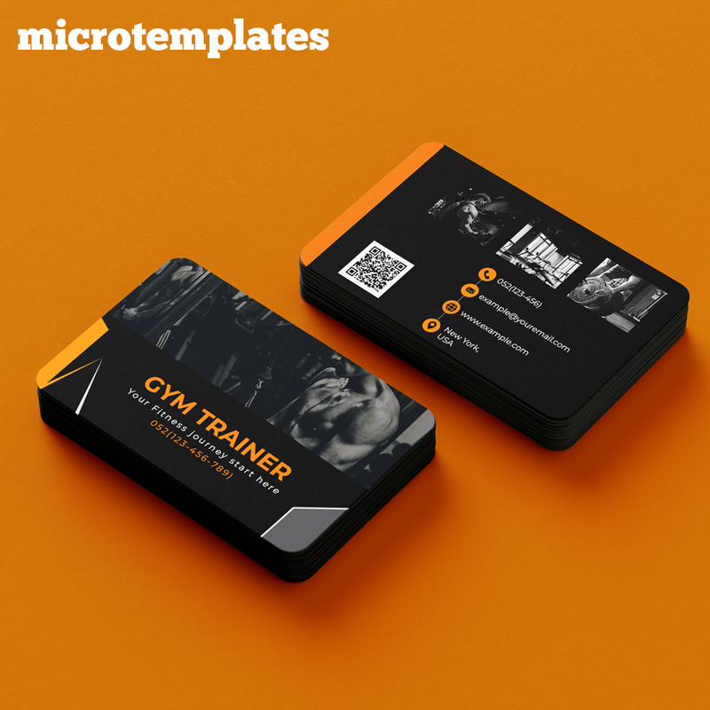 Free Customizable Gym Business Card Template