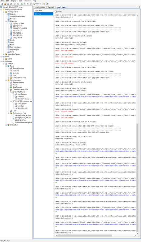 command output